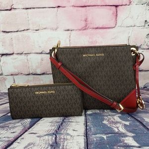 Michael Kors Nicole LG TRPL CMPRMT Xbody Set